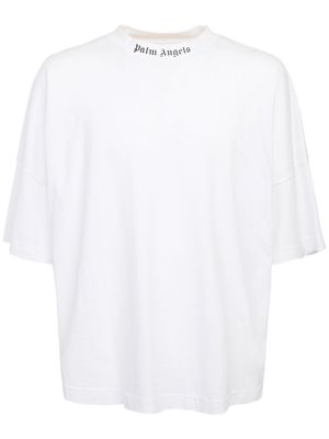 Džerzej bavlnené tričko s potlačou Palm Angels čierna