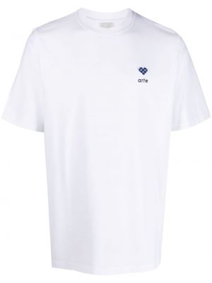 Bombažna majica z vzorcem srca Arte bela