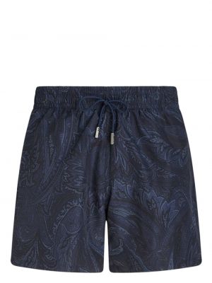 Pantaloni scurți cu imagine cu model paisley Etro albastru