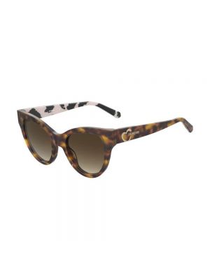 Sonnenbrille mit print Love Moschino braun