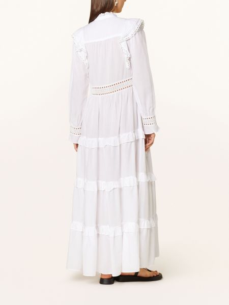 Sukienka długa z falbankami Ivy Oak biała
