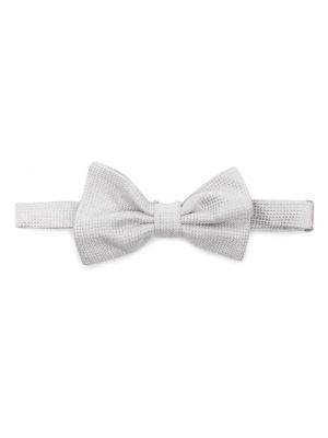 Жакардова копринена вратовръзка с панделка Tagliatore сиво