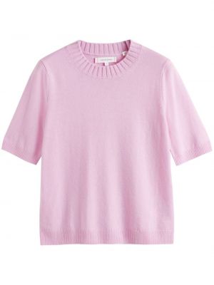 Плетена тениска с кръгло деколте Chinti And Parker розово