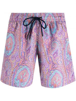 Paisley trykt shorts Etro rosa