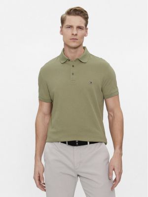 Polo marškinėliai slim fit Tommy Hilfiger žalia