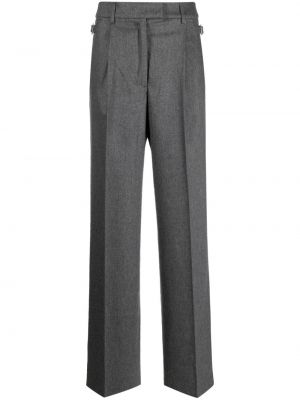 Volnene ravne hlače Pt Torino siva