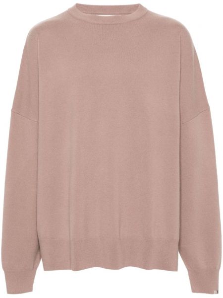 Кашмирен пуловер с кръгло деколте Extreme Cashmere розово