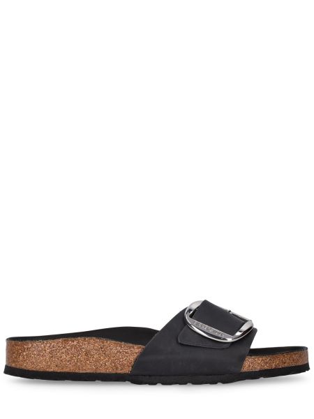 Kožené sandále s prackou Birkenstock čierna