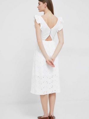 Bavlněné mini šaty Ps Paul Smith bílé