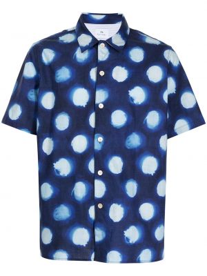 Camisa con estampado con estampado abstracto Ps Paul Smith azul