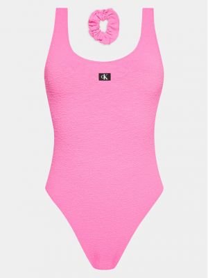 Stroj kąpielowy jednoczęściowy Calvin Klein Swimwear różowy