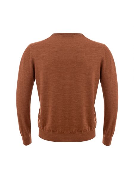 Jersey de lana de tela jersey de cuello redondo Gran Sasso marrón
