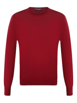 Шелковый свитер Dolce & Gabbana бордовый