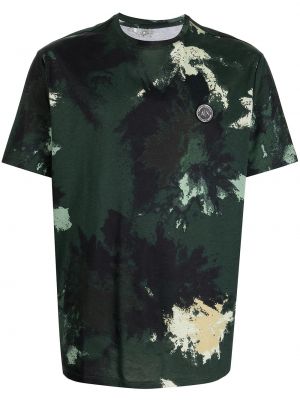 Camiseta con estampado con estampado abstracto Armani Exchange verde