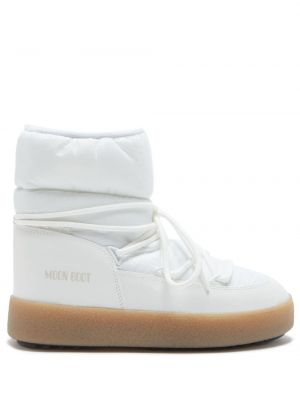 Обувки до глезена с принт Moon Boot бяло