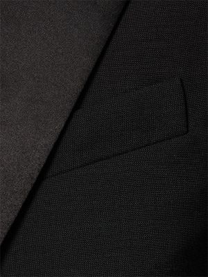 Mohérový vlněný oblek Ami Paris černý