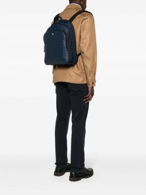 Leder rucksack Montblanc blau