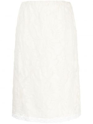 Nėriniuotas pieštuko formos sijonas N°21 balta