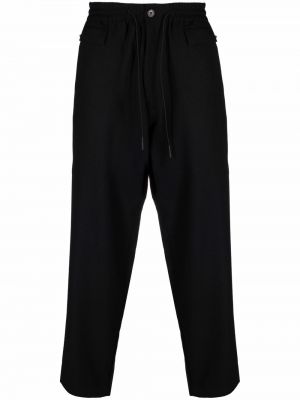 Pantalon droit en laine Y-3 noir