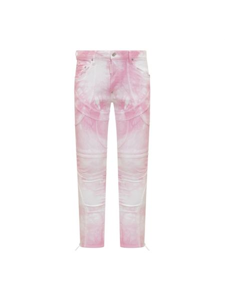 Jeansy skinny slim fit Dsquared2 różowe