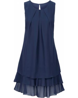 Шифоновое платье Bonprix, синее