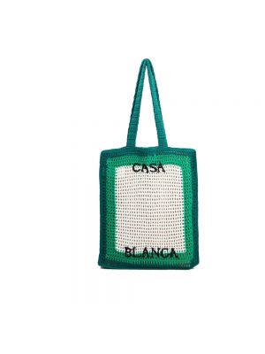 Shopper handtasche mit taschen Casablanca grün
