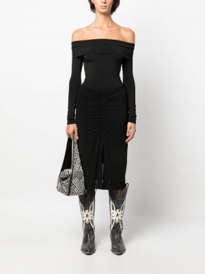 Midi sukně s nízkým pasem Isabel Marant černé