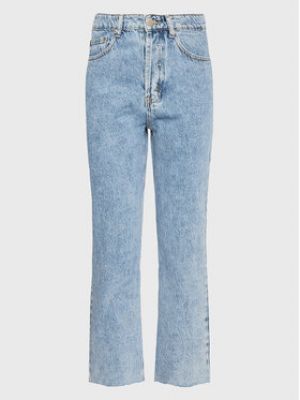 Priliehavé džínsy s rovným strihom Glamorous modrá
