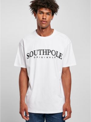 Raštuotas polo marškinėliai Southpole balta