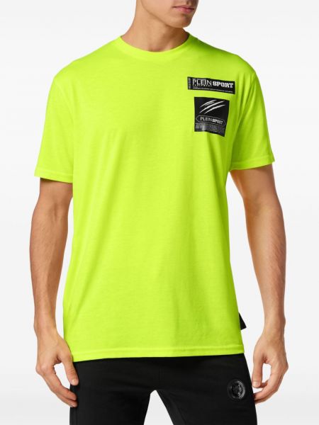 T-shirt de sport à imprimé en jersey Plein Sport vert