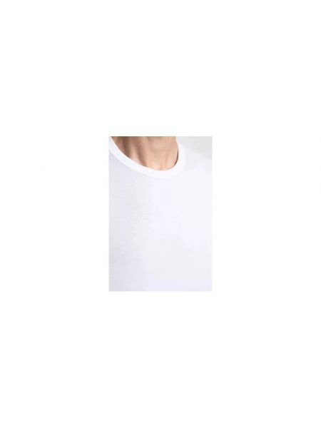 Camiseta de algodón con bordado Dolce&gabbana blanco