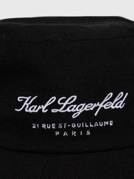Хлопковая шапка Karl Lagerfeld черная