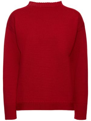Suéter de lana de punto Totême rojo