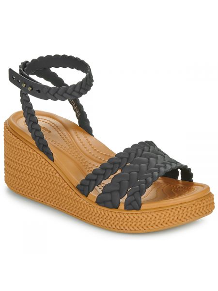 Pletené sandále Crocs čierna