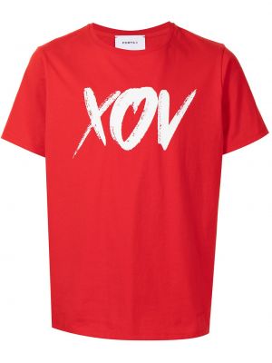 T-krekls ar apdruku Ports V sarkans