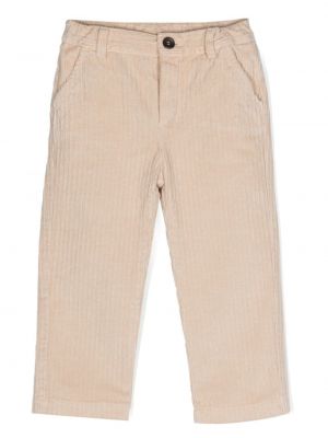 Pantaloni dritti di velluto a coste di cotone Zhoe & Tobiah beige