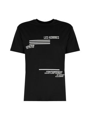 Rövid ujjú póló Les Hommes fekete