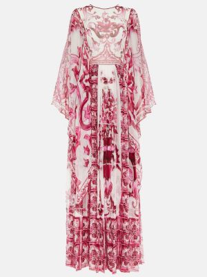 Chiffon silke maxi kjole Dolce&gabbana rød