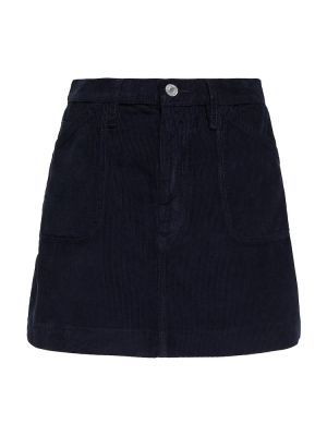 Mini falda de pana de algodón Re/done azul