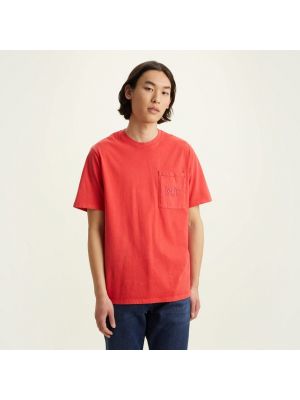 Camiseta de cuello redondo con bolsillos Levi's rojo