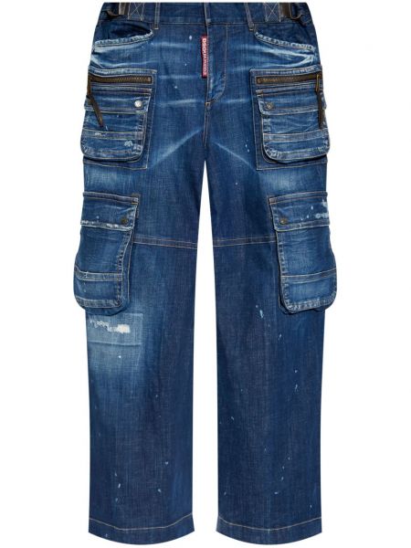 Relaxed fit cargo jeans Dsquared2 blå