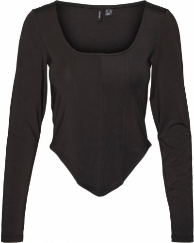 Tričko s dlhými rukávmi Vero Moda čierna