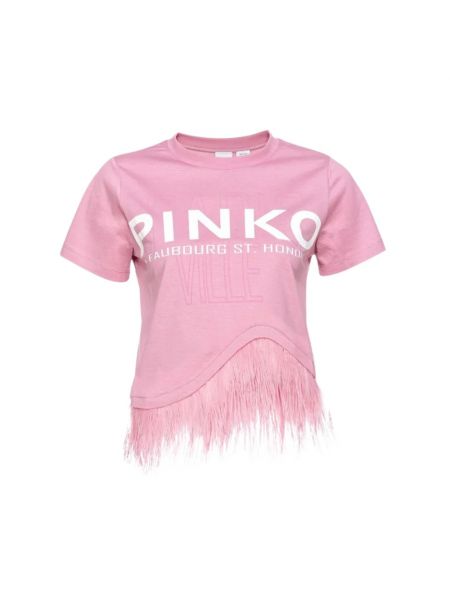 Sweatshirt mit federn Pinko pink