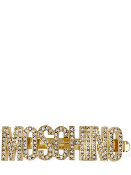 Zegarek z kryształkami Moschino złoty