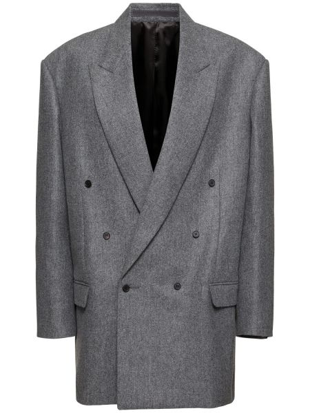 Oversized blazer i ull Carven grå