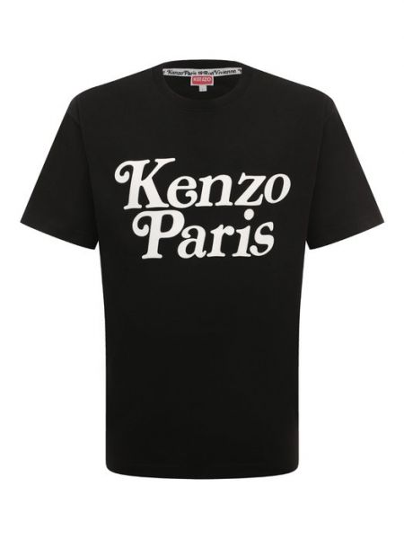 Хлопковая футболка Kenzo черная