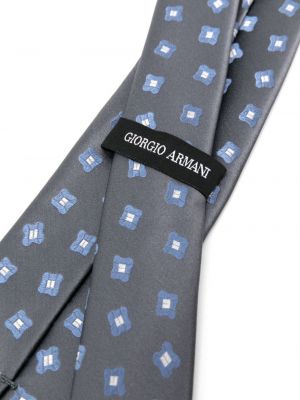 Jedwabny krawat w kwiatki Giorgio Armani