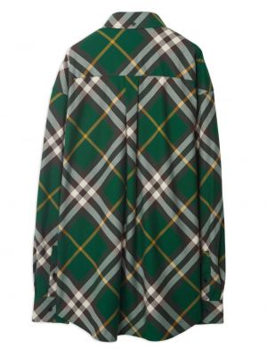 Pledinė medvilninė siuvinėta marškiniai Burberry žalia