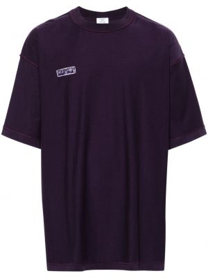 Bombažna majica Vetements vijolična