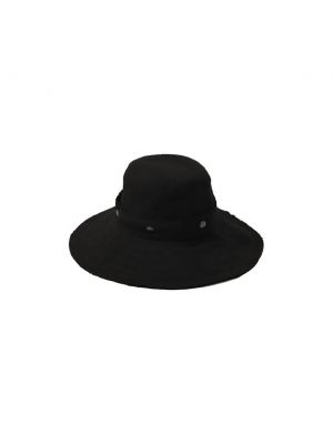 Хлопковая льняная шляпа Isabel Benenato черная